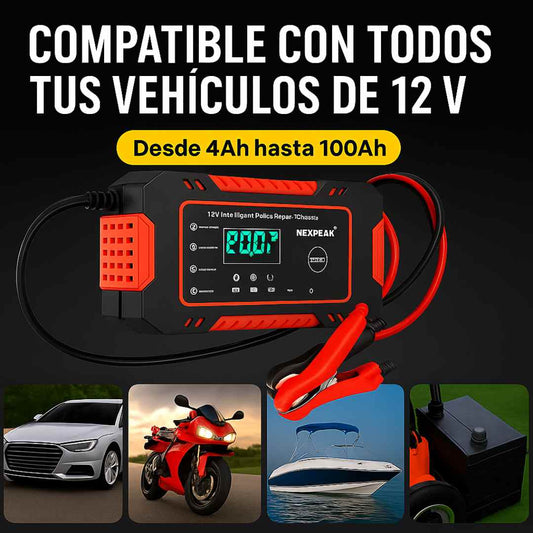 Autocarga Pro® – Cargador de 12V Alto Rendimiento y Modo Reparación