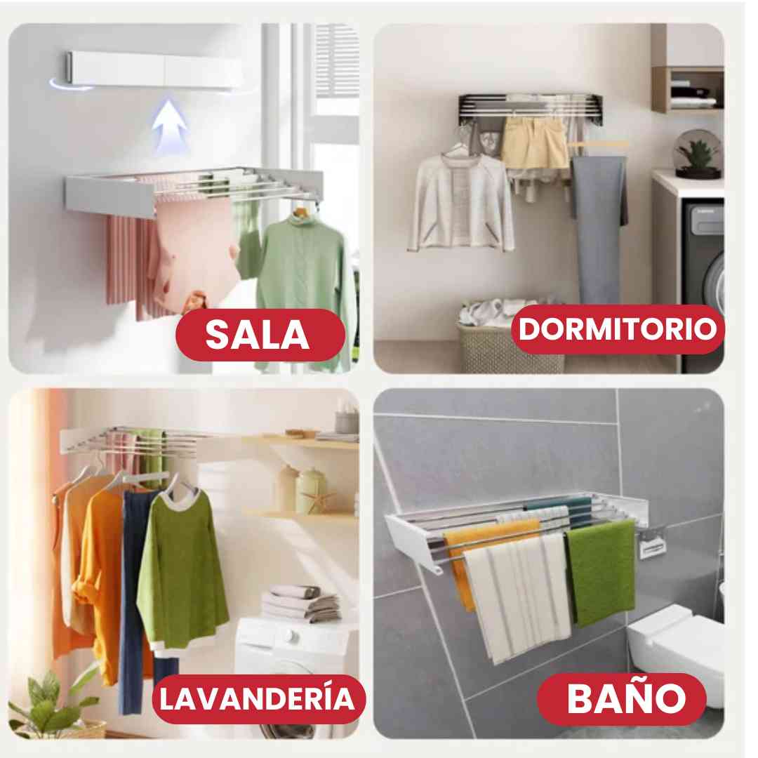 Tendedero de Pared Retráctil + Video de Instalación