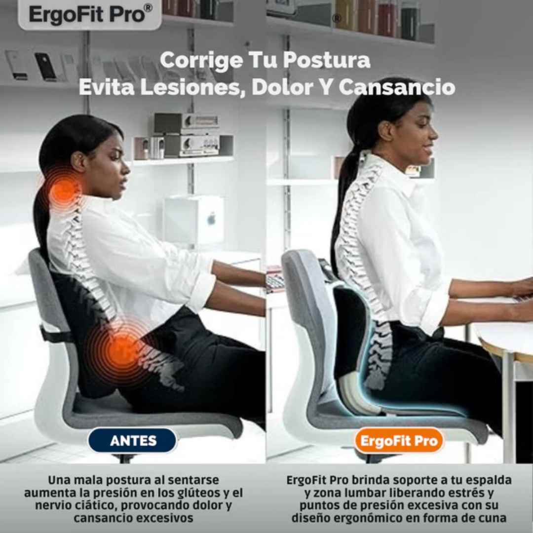 💥 ErgoFit Pro®: Convierte tu silla común en soporte profesional