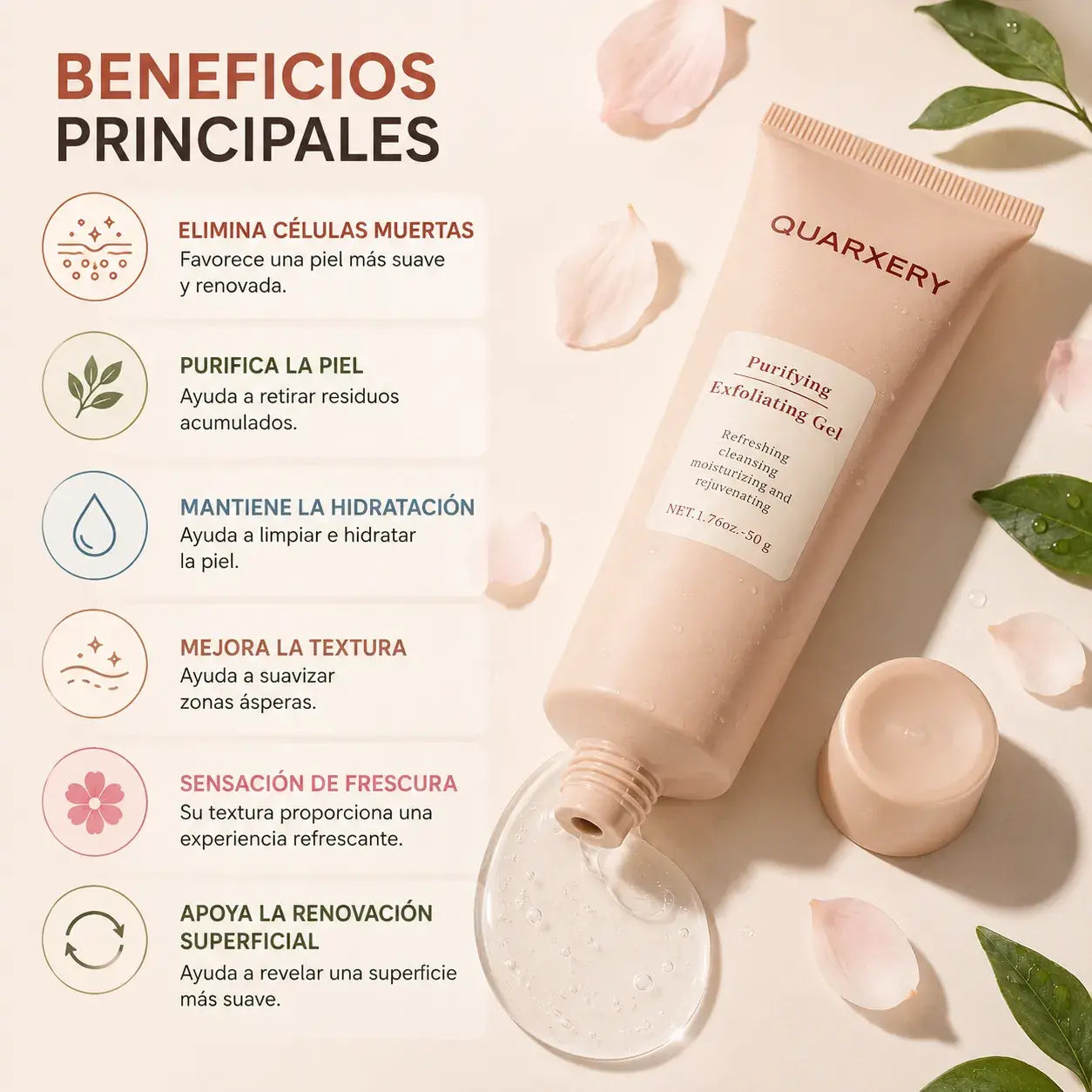 Gel Exfoliante para Eliminar Células Muertas e Impurezas
