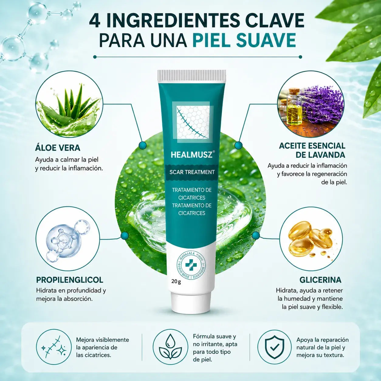 Crema Reparadora para Cicatrices y Marcas de Acné