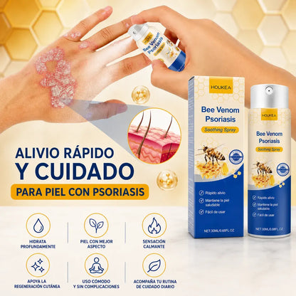 Bee Venom Spray 2x1: Alivio inmediato para piel sensible con Psoriasis.