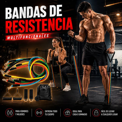 Set de Ligas de Resistencia | Gimnasio Completo en Casa