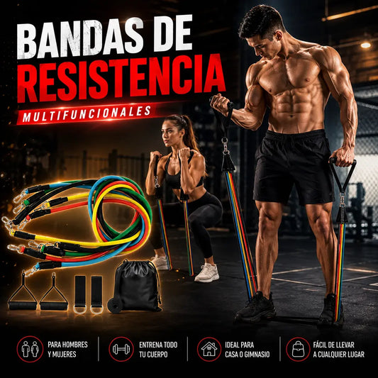 Set de Ligas de Resistencia | Gimnasio Completo en Casa