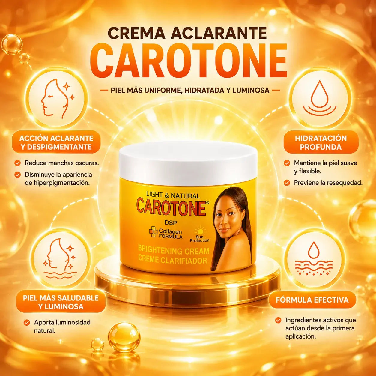 Crema Aclarante | Ayuda a Reducir Manchas y Unificar el Tono