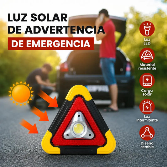 Luz solar de emergencia triangular de advertencia