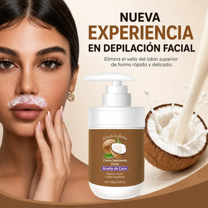 Crema Depilatoria Facial | Elimina el Vello sin Cuchillas ni Cera