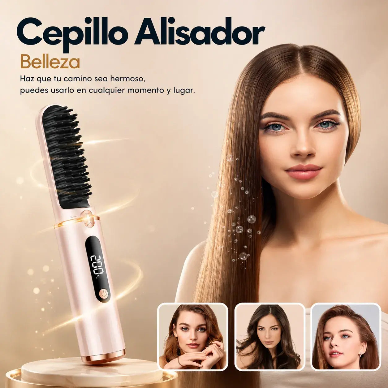 Cepillo Alisador Plancha Multifuncional