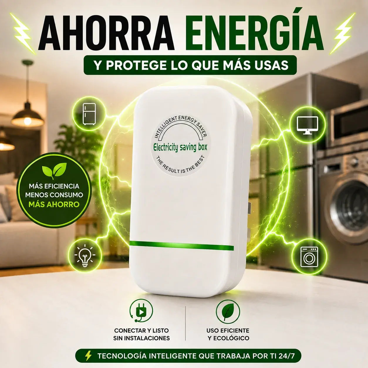 Ahorrador de Energía Eléctrica | Reduce el Consumo de Luz