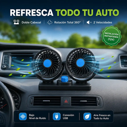 Ventilador Doble Para Coche De 360° confortcar
