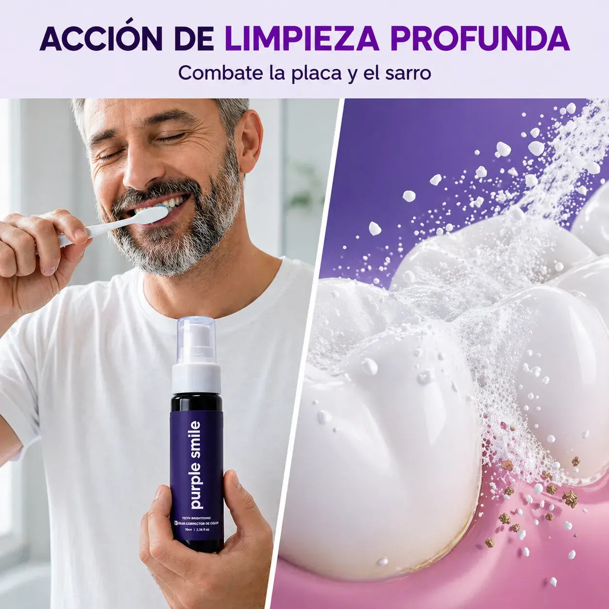 Pasta dental blanqueadora Purple Smile 🔥 OFERTA 2X1
