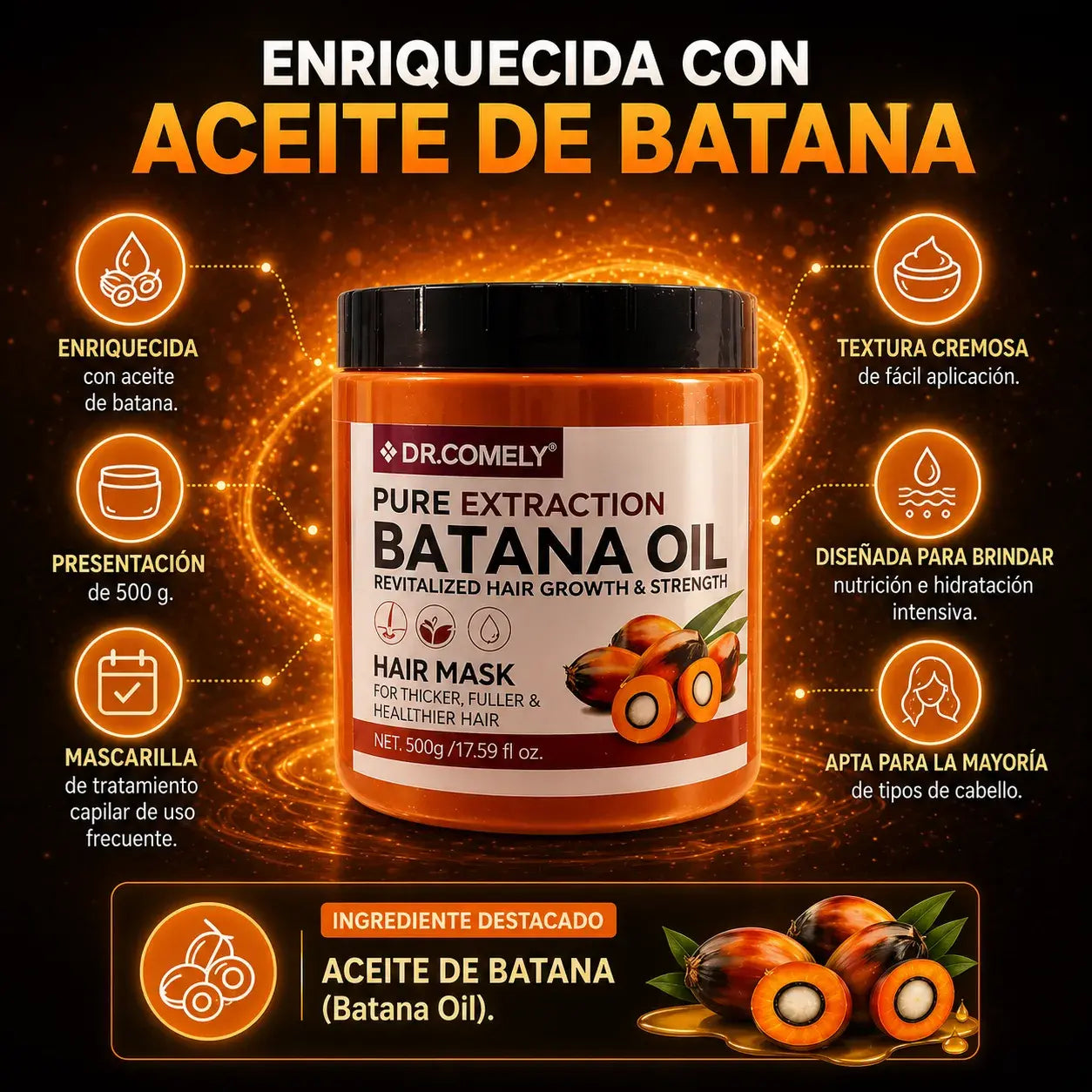 Dr. Comely® Tratamiento De Batana Oil de 500g
