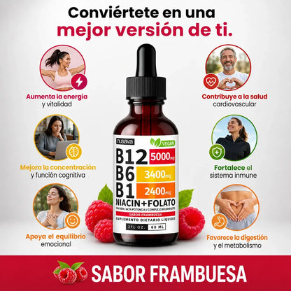 5 en 1 Complejo Vitamina B12 B6 B1