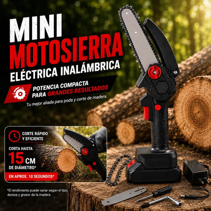 Mini Motosierra Eléctrica | Corta Ramas Fácilmente
