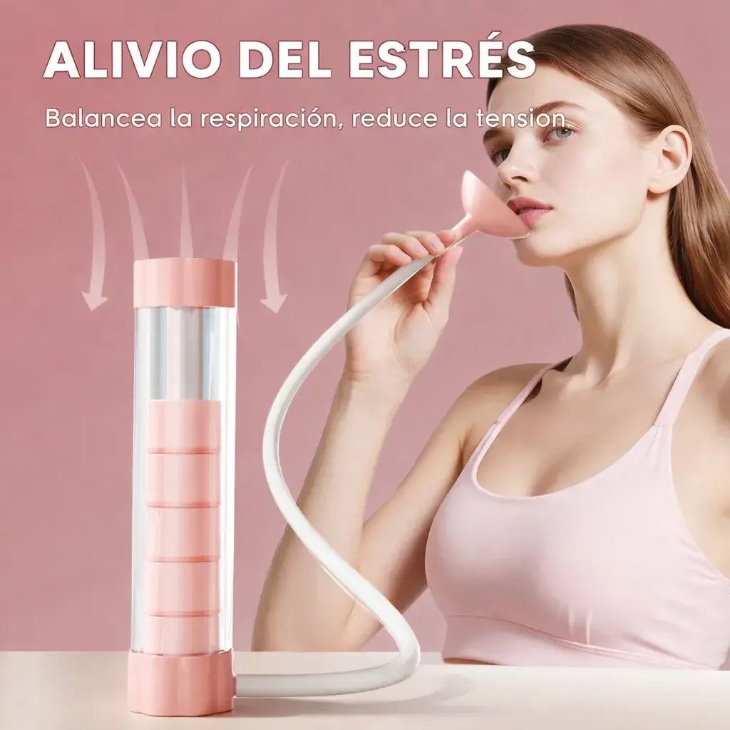 Ejercitador pulmonar ajustable | Más aire menos fatiga