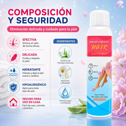Spray Depilador Corporal para una piel Suave y Sedosa