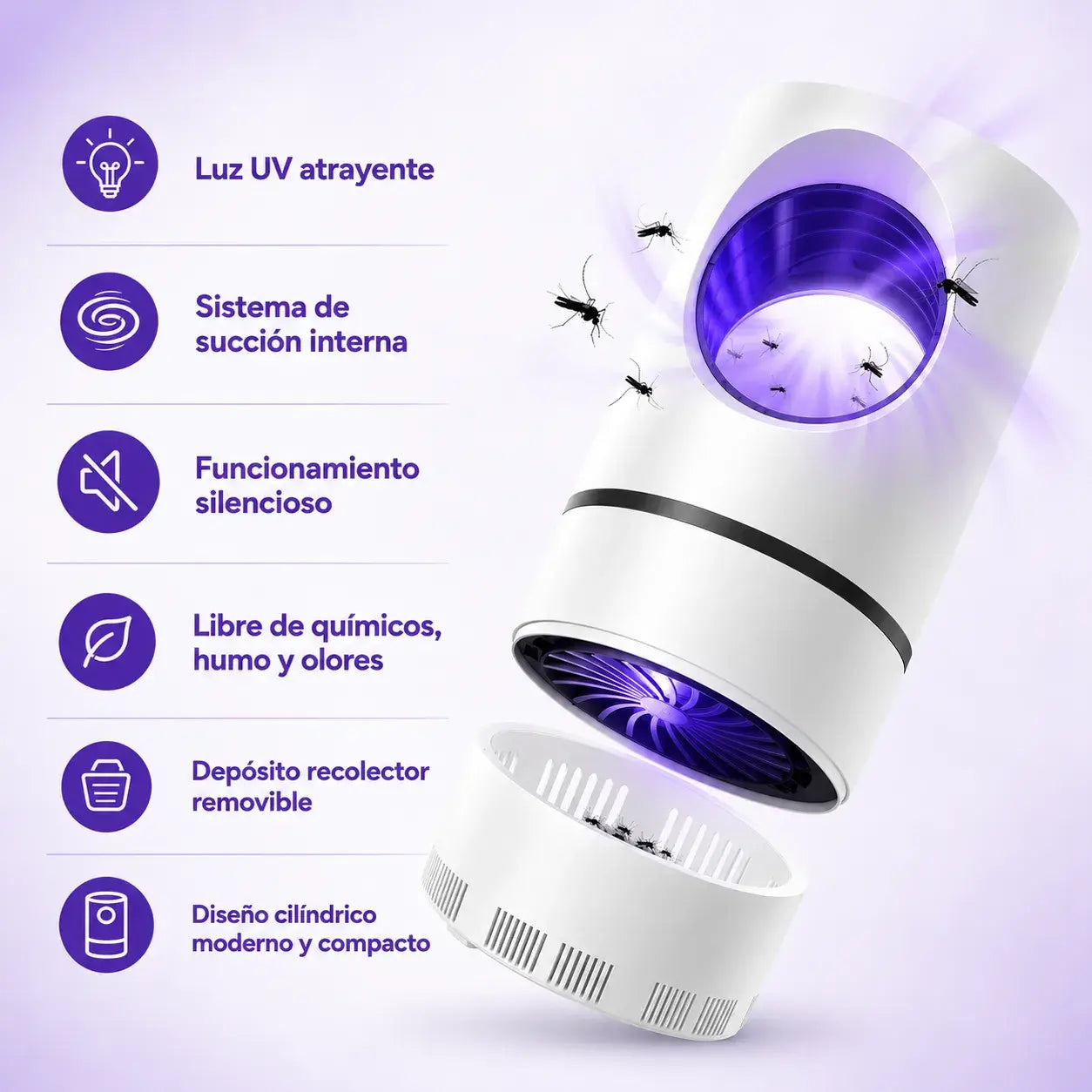 Lámpara Mata Mosquitos UV USB | Duerme sin Picaduras