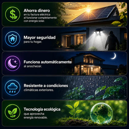 🔦 Seguridad automática para tu hogar sin pagar electricidad.
