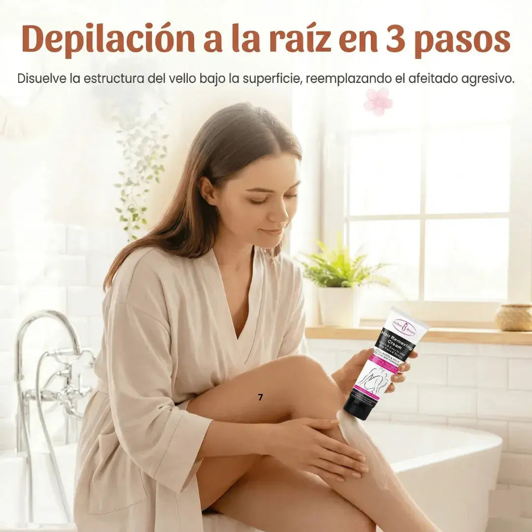 Crema Depilatoria Sin Dolor para Eliminar el Vello y Suavizar la Piel